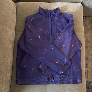 Vintage Abvien Purple and Gold Calla Lily Track Jacket / Wind Breaker